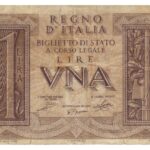 Moneta da 10 lire con spiga, esemplare raro, in evidenza per il riconoscimento e collezionismo.